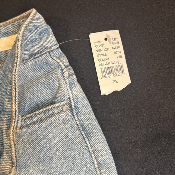 PacSun Women's Light Blue Amber Blue Denim Mom Shorts- Size 22 - Picture 3 of 4